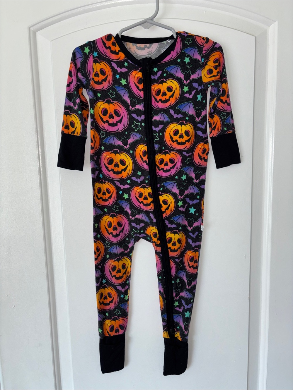 Bamboo Bats jack-o-lanterns pumpkins Halloween pajamas 12-18 mo little snuggles